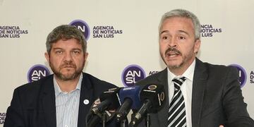 Eduardo Allende y Alberto Montiel Diaz en conferencia de prensa\u002E