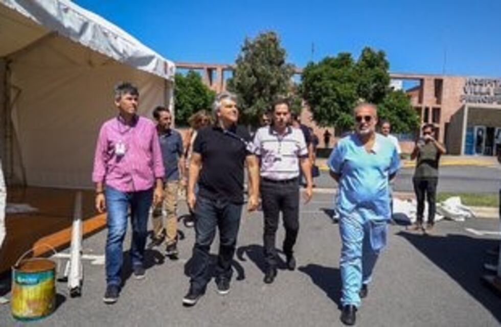 Instalan una carpa de atención médica en el playón del hospital Príncipe de Asturias