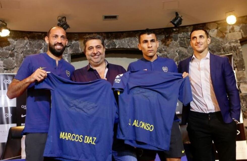 Boca presentó oficialmente a Marcos Díaz y Junior Alonso