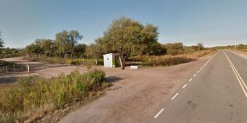 Ingreso a Huascha, pueblo de Cruz del Eje\u002E (Foto: Google Maps)\u002E