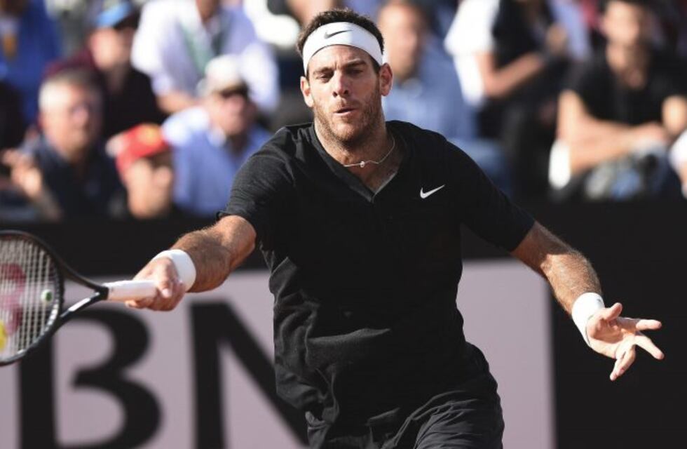 Del Potro se retiró y quedó eliminado en el Masters 1000 de Roma ante Goffin