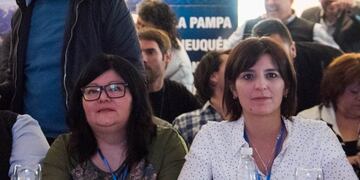 Legisladoras Angelina Carrasco y Marcela Gómez