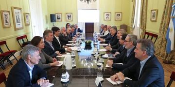 El presidente Mauricio Macri, durante la reunión con su Gabinete el lunes 2 de septiembre de 2019\u002E (Presidencia)
