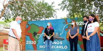 En el marco de la reunificación alemana, inauguraron un nuevo mural en Montecarlo