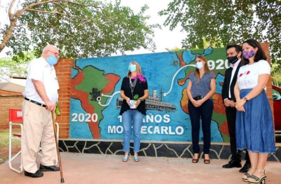 En el marco de la reunificación alemana, inauguraron un nuevo mural en Montecarlo