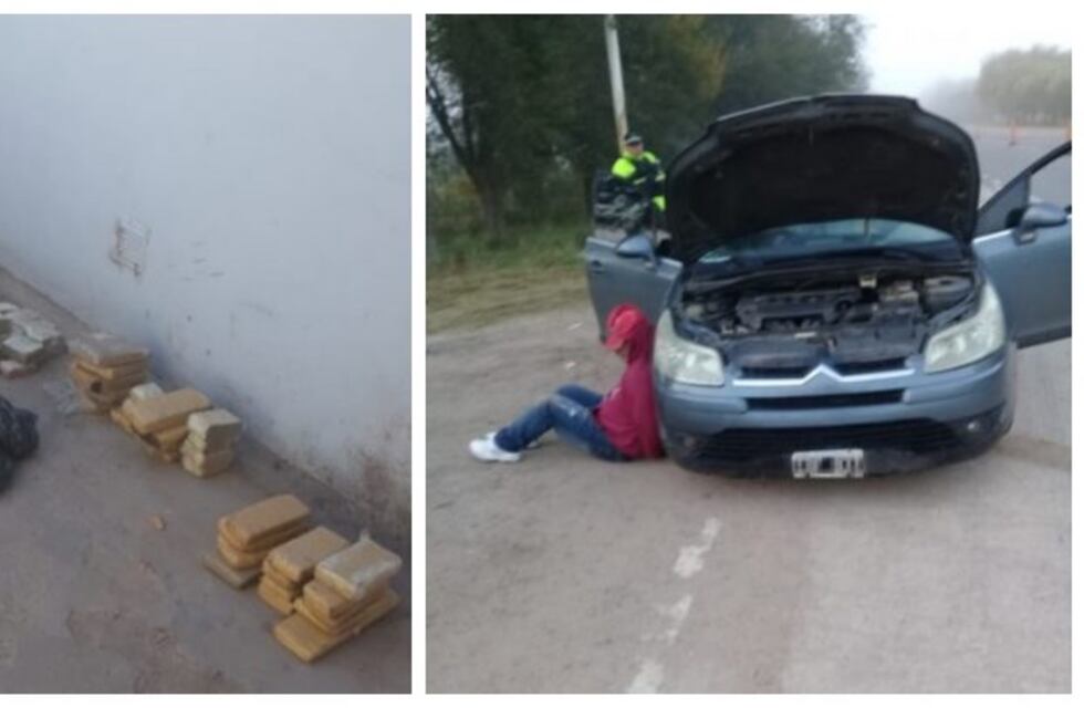 Secuestran más 54 kilos de droga en la Ruta 13, a la altura de El Trébol