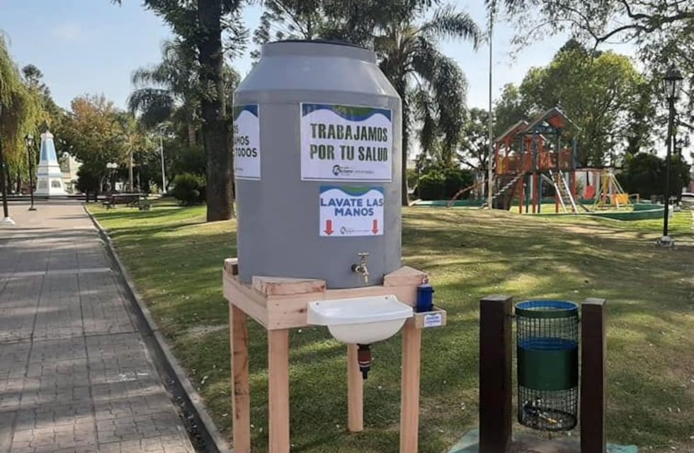 Instalan lavamanos en plaza de localidad entrerriana
