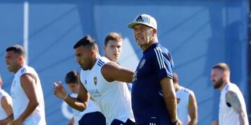 Miguel Angel Russo en el entrenamiento de Boca en enero 2020 Ezeiza\u002E (Club Boca)