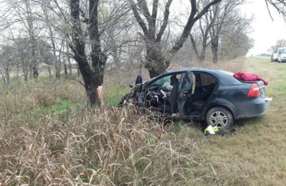 Una mujer falleció en el accidente con despiste y choque en la Ruta 35