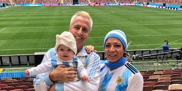 Marley y Lizy Tagliani pisaron el estadio Luzhinki, donde Argentina debutará en Rusia 2018\u002E