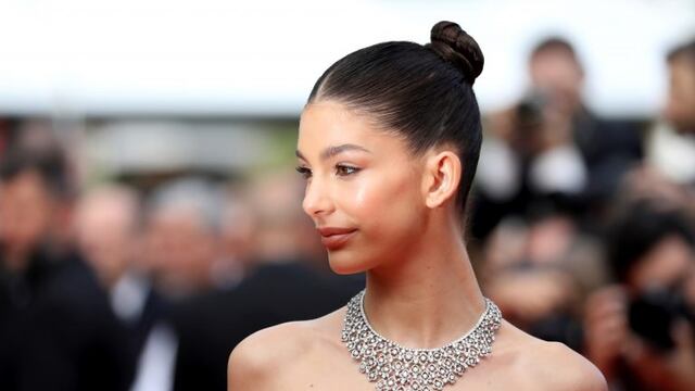 Model Camila Morrone poses for photographers upon arrival at the premiere of the film 'Once Upon a Time in Hollywood' at the 72nd international film festival, Cannes, southern France, Tuesday, May 21, 2019\u002E (Photo by Vianney Le Caer/Invision/AP)
