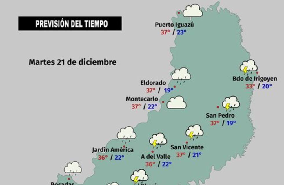 Martes con probabilidad de algunas precipitaciones en la provincia