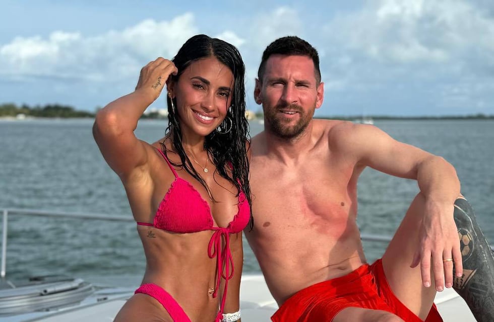 Bikini y short de baño: Lionel Messi y Antonela Roccuzzo fueron al mar en familia
