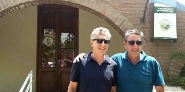 El intendente Daniel Salibi le dio la bienvenida a Macri, en un terruño donde mantiene una alta imagen positiva\u002E