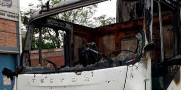 Vandalismo por paro de transportistas
