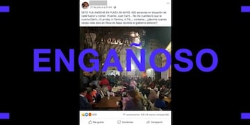 Cientos de personas reciben comida en Plaza de Mayo desde 2013 (no 2019)