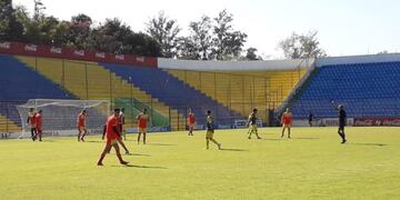 Sarmiento se lució ante ante Capiatá\u002E (Prensa Club Sarmiento)