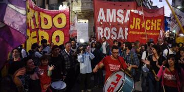 Manifestaciu00f3n en repudio a la represiu00f3n de los trabajadores de Pepsico\u002E
