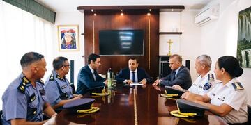 Herrera Ahuad con las nuevas cúpulas policiales y penitenciarias\u002E (M\u002E de Gobierno)