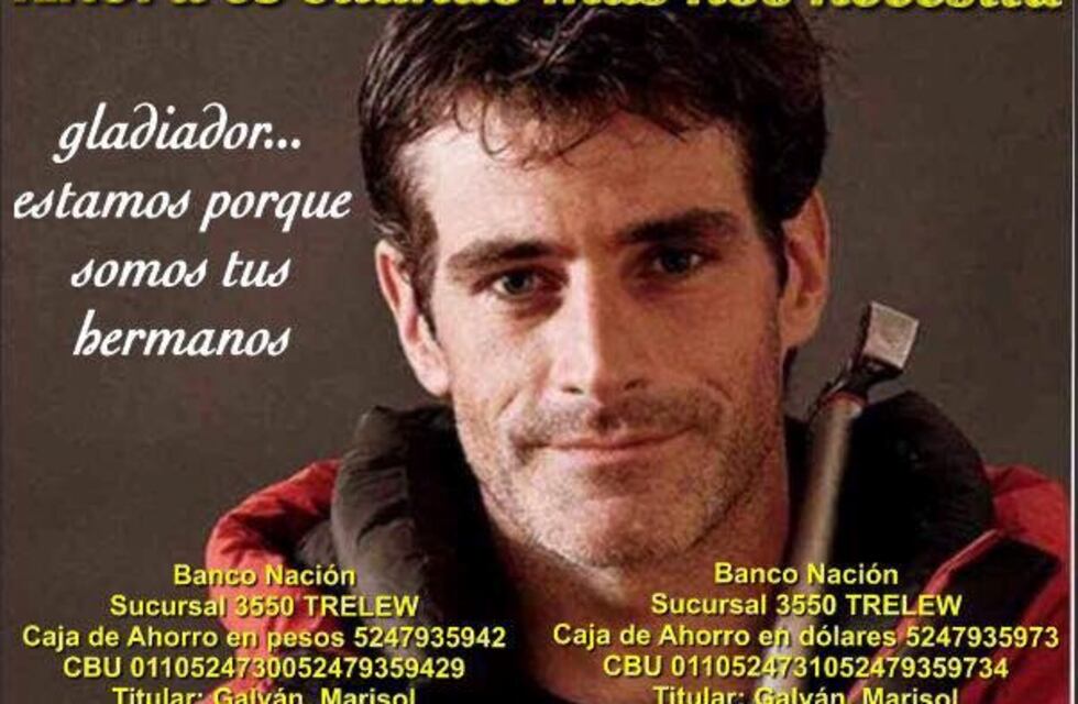 Facundo Arana se sumó a la campaña de búsqueda del andinista argentino