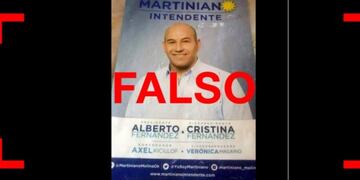 Son falsos los afiches de campaña de Martiniano Molina apoyando a la fórmula Fernández-Fernández