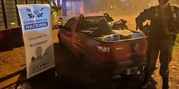 La camioneta fue abandonada por el conductor\u002E