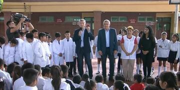 El presidente Macri en una escuela de Jujuy