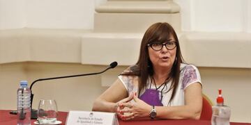 La secretaria de Estado de Igualdad y Género de Santa Fe, Celia Arena, confirmó que la Provincia ya capacita a personal de 70 localidades bajo la Ley Micaela\u002E (@gobsantafe)