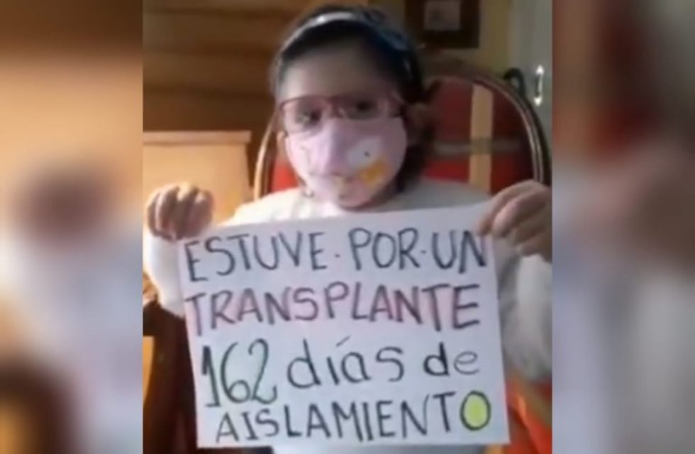 Una niña que estuvo 162 días aislada por un trasplante grabó un mensaje motivador