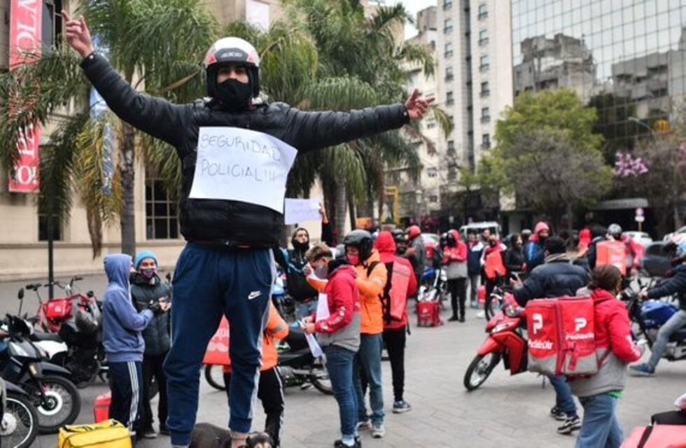 Trabajadores de delivery se manifestaron por seguridad