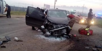 Choque múltiple en Ezeiza dejó a una mujer muerta y dos heridos\u002E (Web)