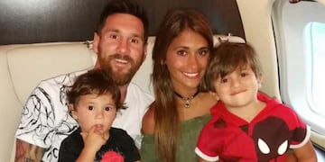 Messi y sus hijos