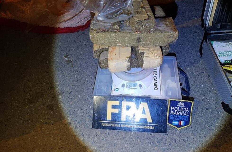 Villa María: un detenido con tres kilos de marihuana encima
