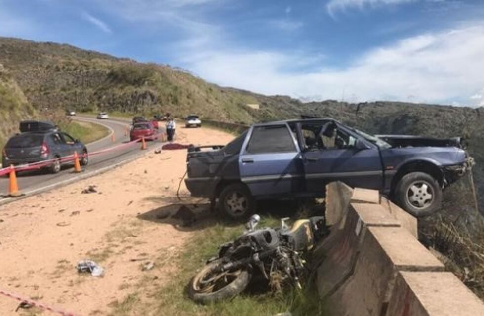 Un motociclista murió en un choque frontal en las Altas Cumbres