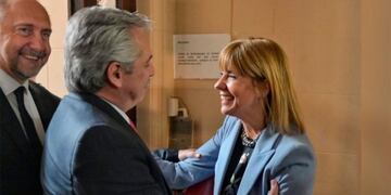 Perotti, Rodenas y Alberto Fernández