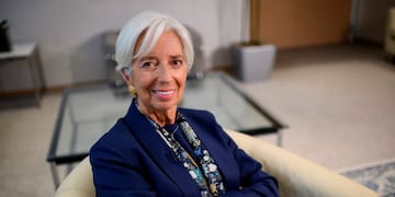 La directora ejecutiva saliente del FMI, Christine Lagarde, ofrece una entrevista exclusiva a los periodistas de la AFP en la sede del FMI en Washington el 19 de septiembre de 2019\u002E Crédito: Eric BARADAT / AFP\u002E