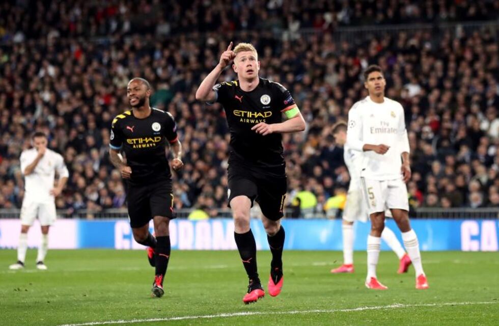 Con Agüero en el banco, el City le ganó 2-1 al Real Madrid por los octavos de la Champions