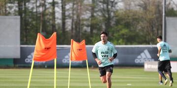 Entrenamiento de la Selección Argentina en Ezeiza\u002E (Foto: AFA)