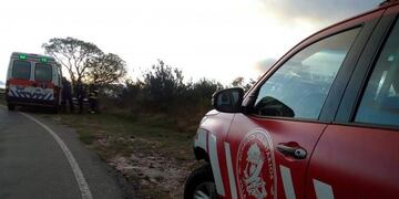 Motociclista herido tras accidentarse en el camino a las Altas Cumbres\u002E