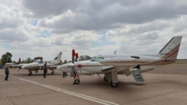 Los aviones pertenecientes al Sistema Integral de Lucha Antigranizo de Mendoza