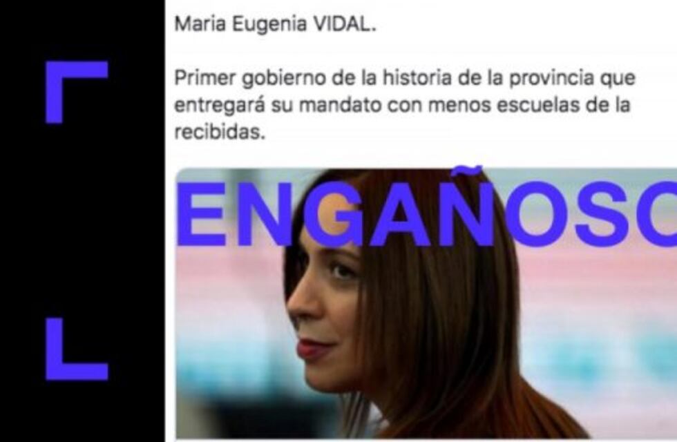 Es engañoso el posteo viral acerca de que Vidal terminará con menos escuelas que las que recibió