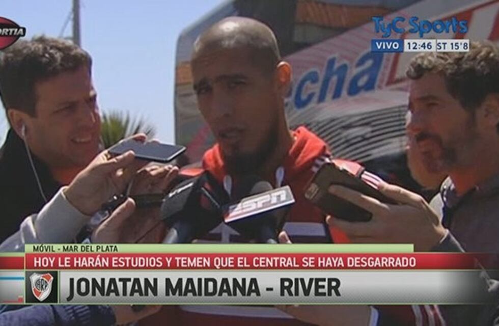 Maidana sufrió una lesión muscular y se perderá los próximos dos partidos de River