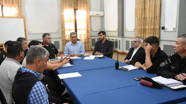 Reunión del Comando Unificado con el intendente Luis Castellano