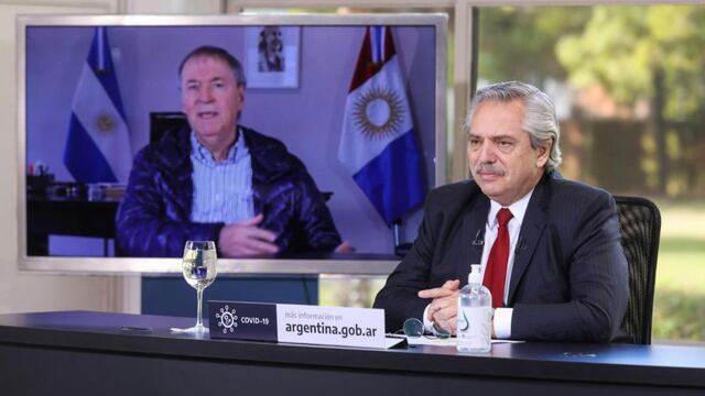 Alberto Fernández y Juan Schiaretti volverán a mantener una reunión virtual para avanzar en la contención de la segunda ola de coronavirus. (archivo)