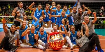 Las Panteras le ganaron a Colombia y el vóley femenino estará en Tokio 2020 (Foto: FEVA)