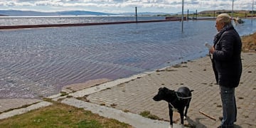 Importante inundación en El Calafate tras la ruptura del glaciar Perito Moreno\u002E Foto: Télam\u002E