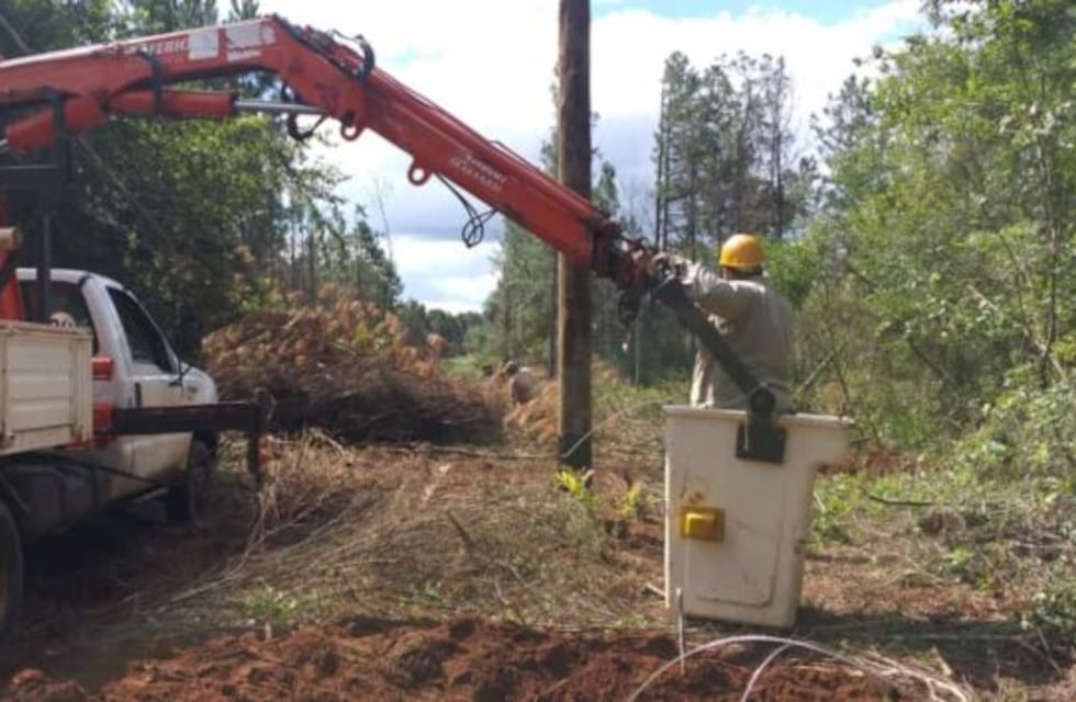 Energía de Misiones realizó trabajos en Jardín América y Loreto