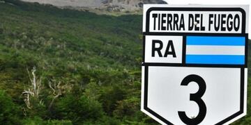 Cartel de Ruta Nacional N°3, Tierra del Fuego (web)