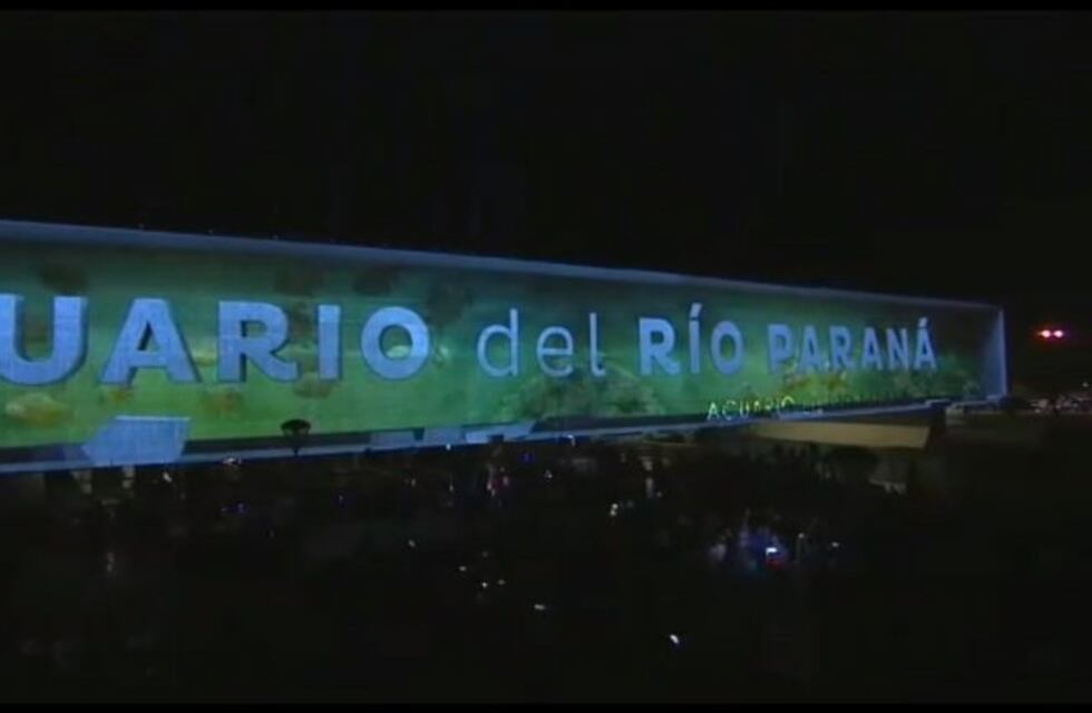 El video mapping deslumbró en la inauguración del Acuario del Río Paraná