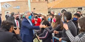 El presidente Alberto Fernández arribó a La Quiaca para despedir al exmandatario de Bolivia Evo Morales\u002E